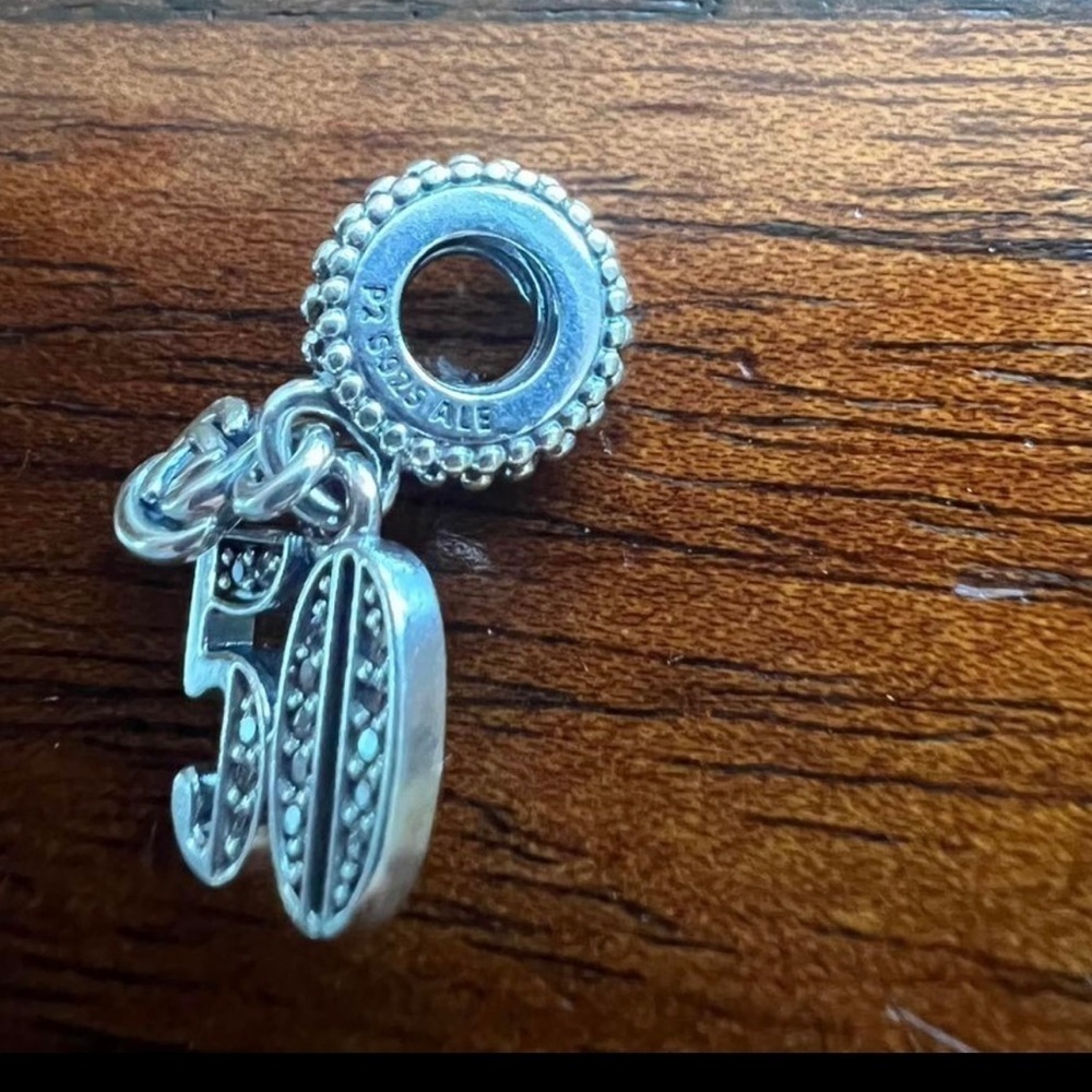 Authentic Pandora 50th Celebration 50 Dangle Charm Jewelry S925 ALE - Picture 3 of 7